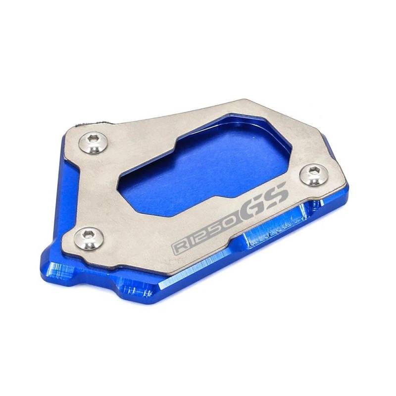 OJAMWXZU Motorrad-Ständerplatte Für B&MW R1250GS Adventure R 1200 GS LC R1200GS ADV CNC Kickstand Seitenständer Vergroter Plaat Extension Pad(Blue R1250GS-B) von OJAMWXZU