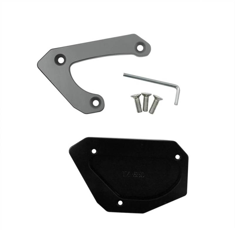 OJAMWXZU Motorrad-Ständerplatte Für Suzuki V-Strom 650/XT VSTROM DL650 V STROM650 2012-2023 Motorrad Kickstand Fuß Seite Stehen Vergrößern Verlängerung Platte Pad(Grey-no Logo) von OJAMWXZU