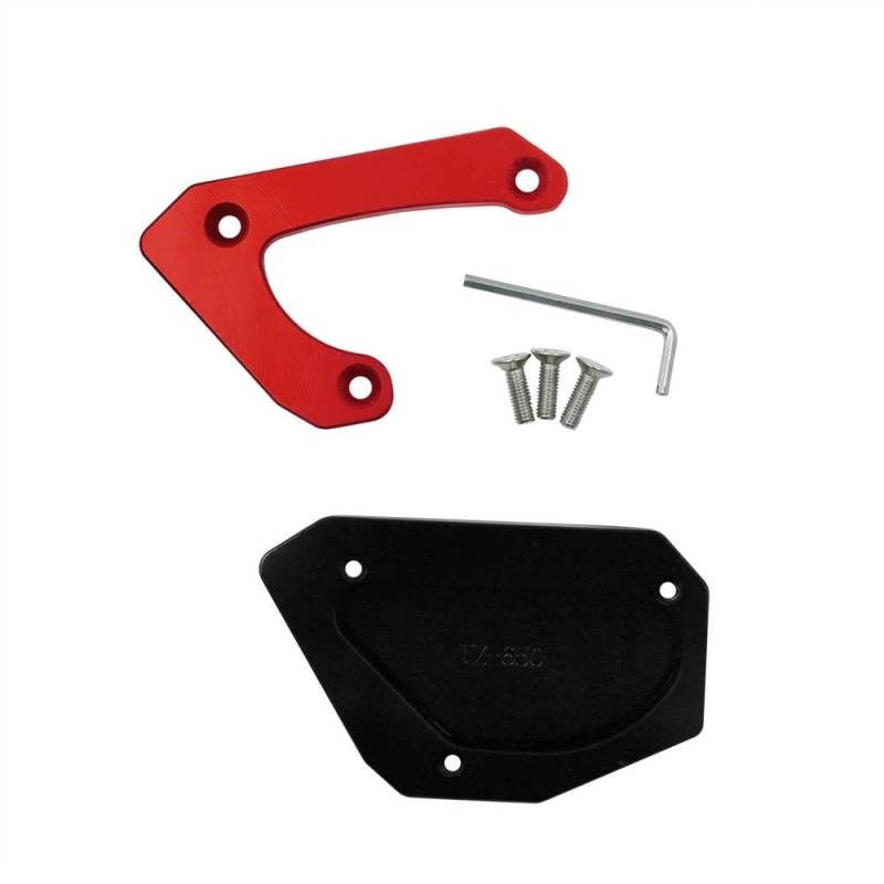 OJAMWXZU Motorrad-Ständerplatte Für Suzuki V-Strom 650/XT VSTROM DL650 V STROM650 2012-2023 Motorrad Kickstand Fuß Seite Stehen Vergrößern Verlängerung Platte Pad(Red-no Logo) von OJAMWXZU