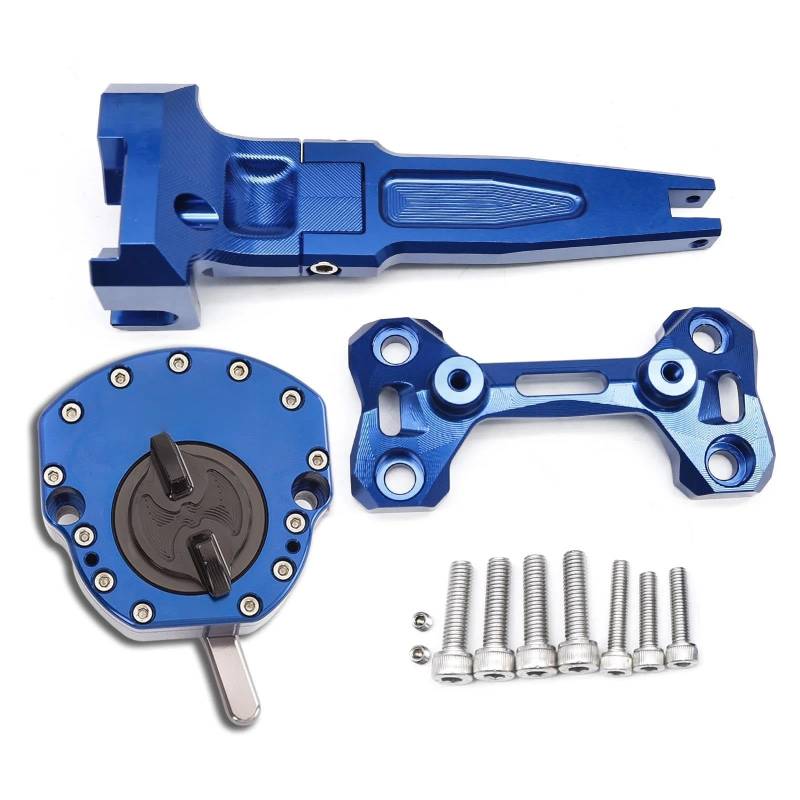 Motorrad Titan Lineal Aluminium Lenkung Dämpfer Halterung Montage Kit Für Tracer MT-09 900 9 GT 9GT MT09 2015 2016 2017 2018 2019-2022(Blue set) von OJNHSFVPO