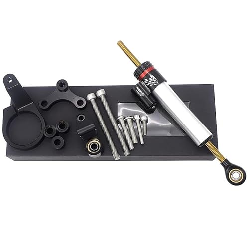 Motorrad Titan Lineal CNC Carbon Fiber Einstellbare Lenkung Dämpfer Stabilisator Kit Für CBR650R CBR 650 R Cbr650r Cbr 650 R 2019 2020(Carbon silver Black kit) von OJNHSFVPO