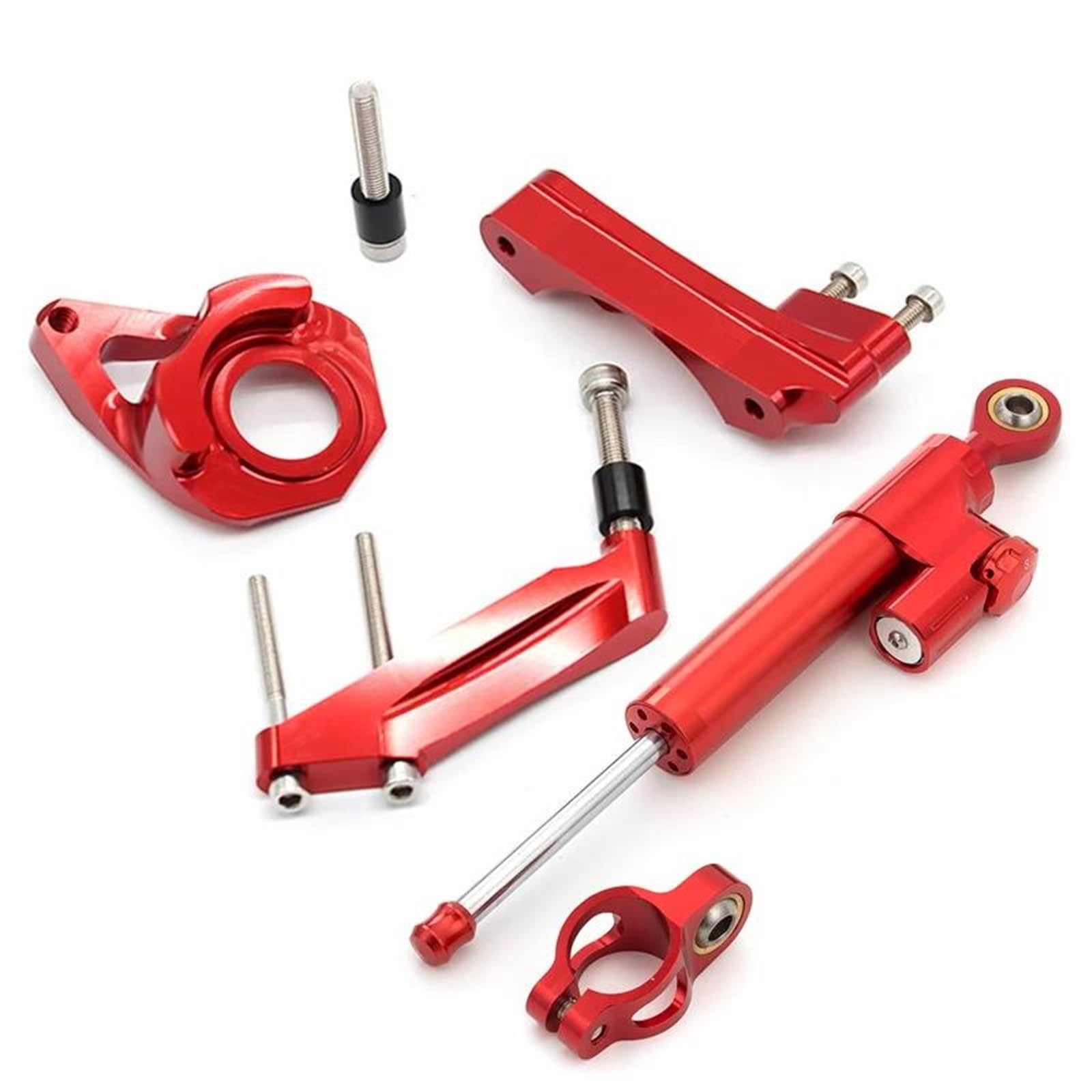 Motorrad Titan Lineal Carbon Lenkungsdämpfer Stabilisator Halterung Montagesatz Für Suzuki GSXR GSX-R 600 750 2001-2004 2005 K1 K2 K3 K4 K5 GSXR600(Red set) von OJNHSFVPO