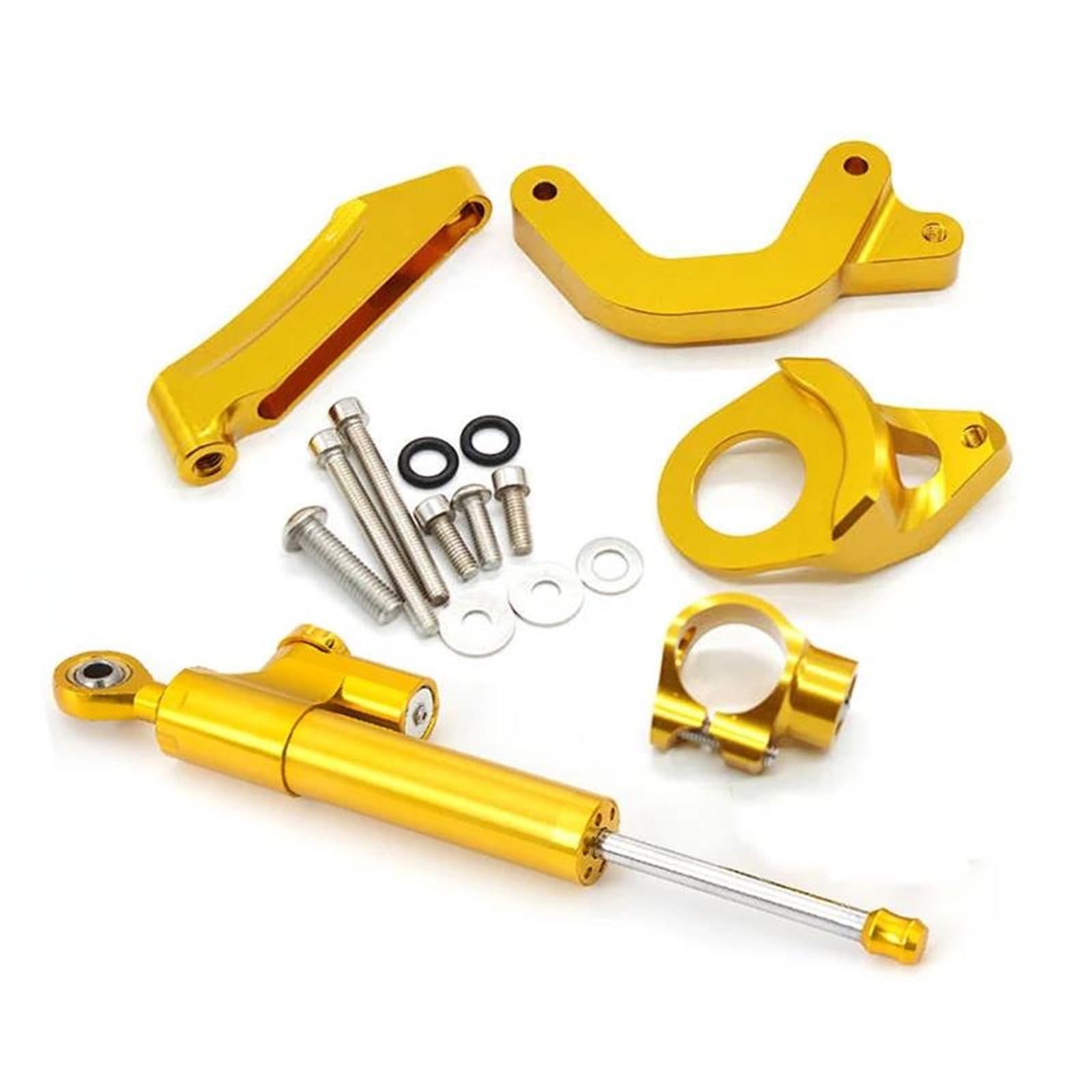 Motorrad Titan Lineal Fiber Carbon Lenkung Dämpfer Stabilisator Für Suzuki GSX1300R 1300 Für Hayabusa 1998-2019 Dämpfer Halterung Unterstützung Kit(Gold set) von OJNHSFVPO