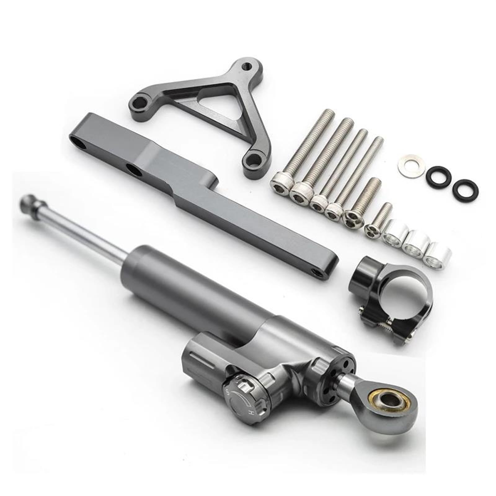 Motorrad Titan Lineal Für CB1000R CB 1000 R 1000R 2008-2020 2015 2014 2013 2012 2011 2010 Fiber Carbon Lenkung Dämpfer Stabilisator Halterung Kit(Gray set) von OJNHSFVPO