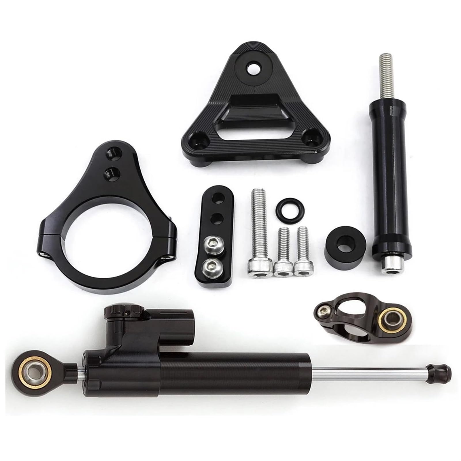 Motorrad Titan Lineal Für CBR250RR CNC Carbon Lenkungsdämpfer Montagehalterung Für CBR 250RR 250 RR 2019 2020 2021 2022 2023 2024(Black set) von OJNHSFVPO