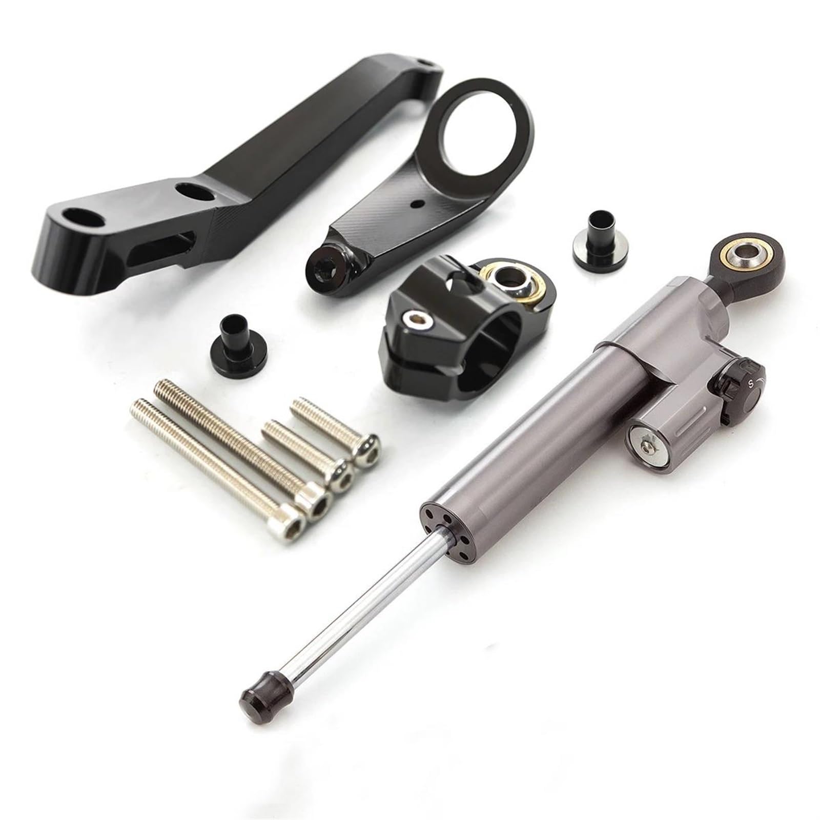 Motorrad Titan Lineal Für CBR954RR CBR954 RR CBR 954RR 2002 2003 Lenkungsdämpfer Stabilisator Dämpfer Halterung Unterstützung Kit(Gray black set) von OJNHSFVPO