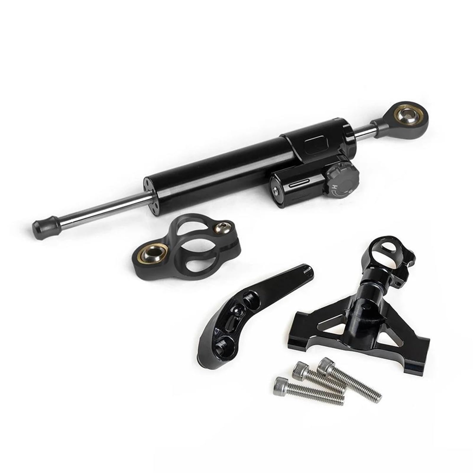 Motorrad Titan Lineal Für Kawasaki 2006-2019 Für Ninja ZX-14 ZX14 ZZR1400 Motorrad Stabilisator Lenkung Dämpfer Halterung Kit(Black) von OJNHSFVPO