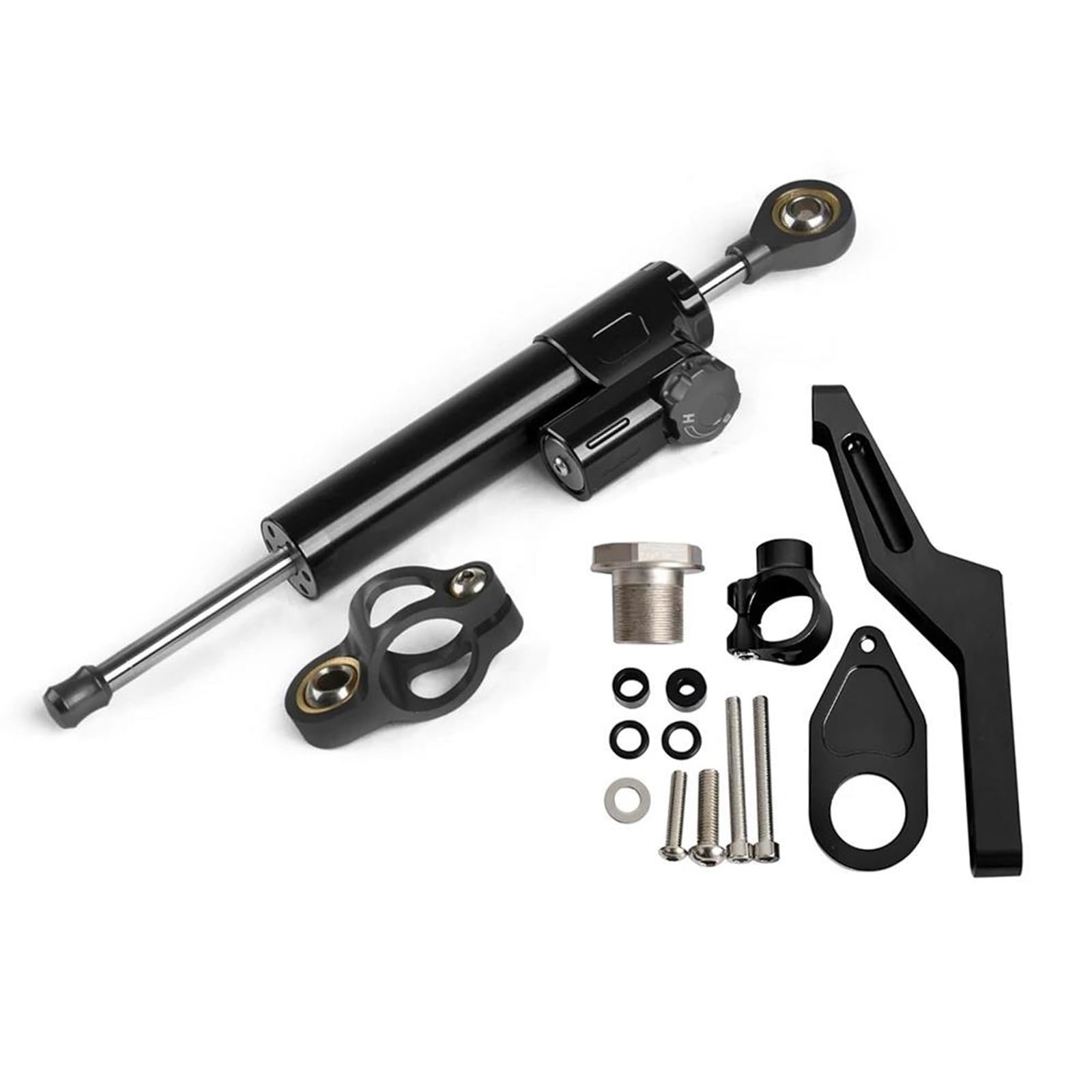 Motorrad Titan Lineal Für Kawasaki 2013-2016 Für Ninja ZX-6R/ABS ZX636 ZX6R Motorrad Stabilisator Lenkung Dämpfer Halterung Kit(Black) von OJNHSFVPO