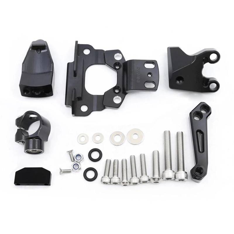 Motorrad Titan Lineal Für Kawasaki Z650 Z 650 2017 2018 2019 Stabilisator Lenkung Dämpfer Halterung Montage Kit Unterstützung Zubehör(Only bracket black) von OJNHSFVPO