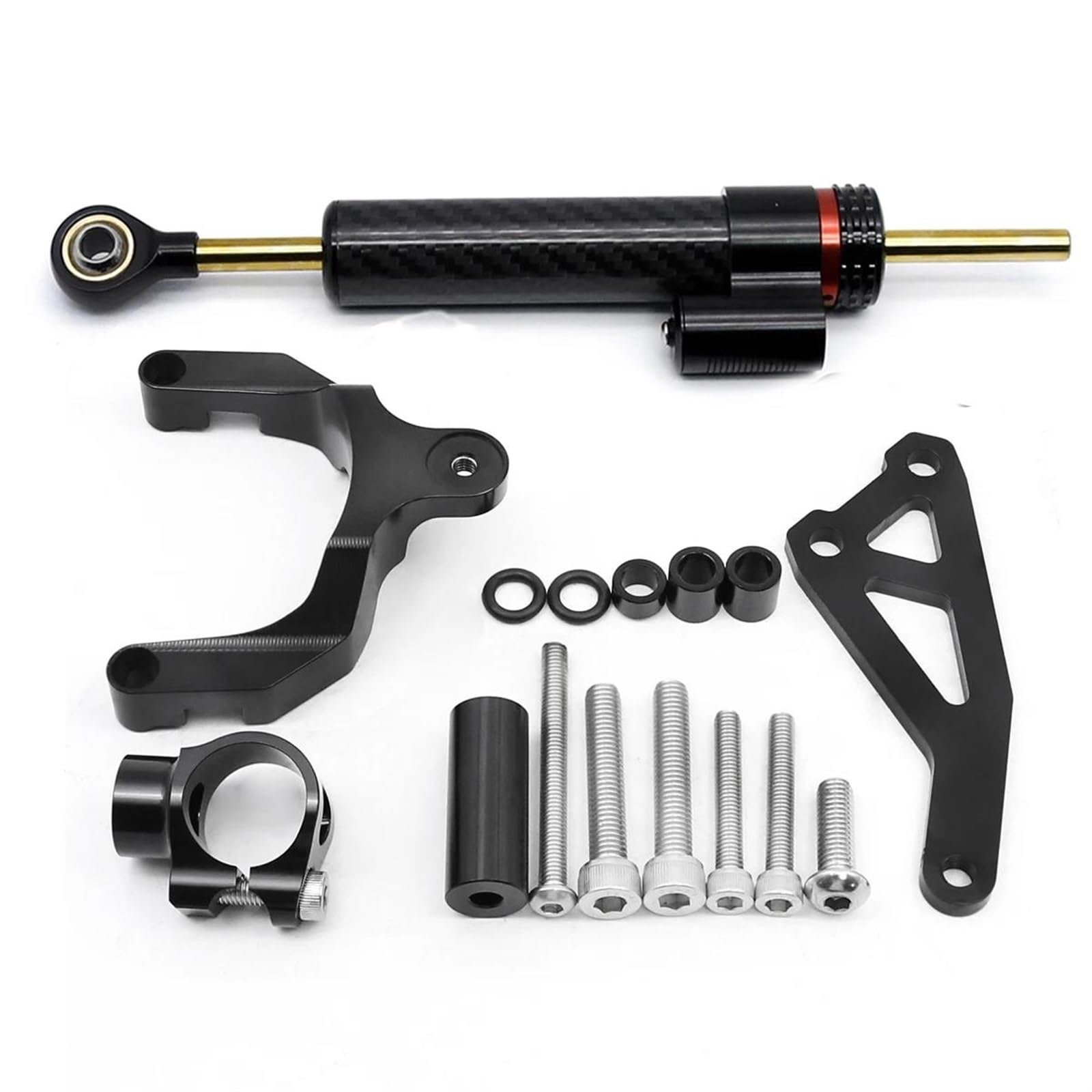 Motorrad Titan Lineal Für Suzuki GSR600 GSR 600 2006 2007 2008 2009 2010 Lenkung Dämpfer Halterung Montage Kit Linear Umgekehrt Control(Carbon fiber set) von OJNHSFVPO