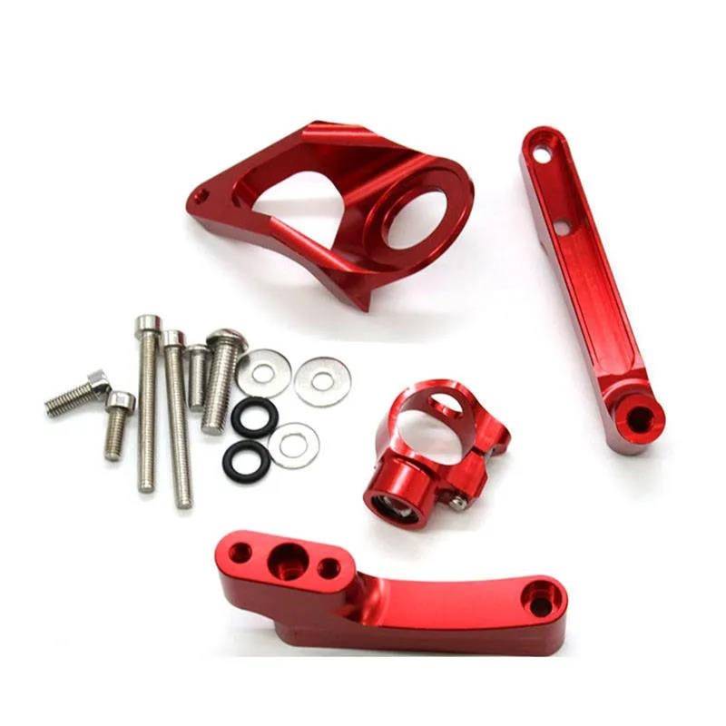 Motorrad Titan Lineal Für Suzuki GSX1300R 1300 GSX 1300R 1998-2019 CNC Fiber Carbon Absorber Linear Stabilisator Lenkung Dämpfer Montage Halterung(Bracket red) von OJNHSFVPO