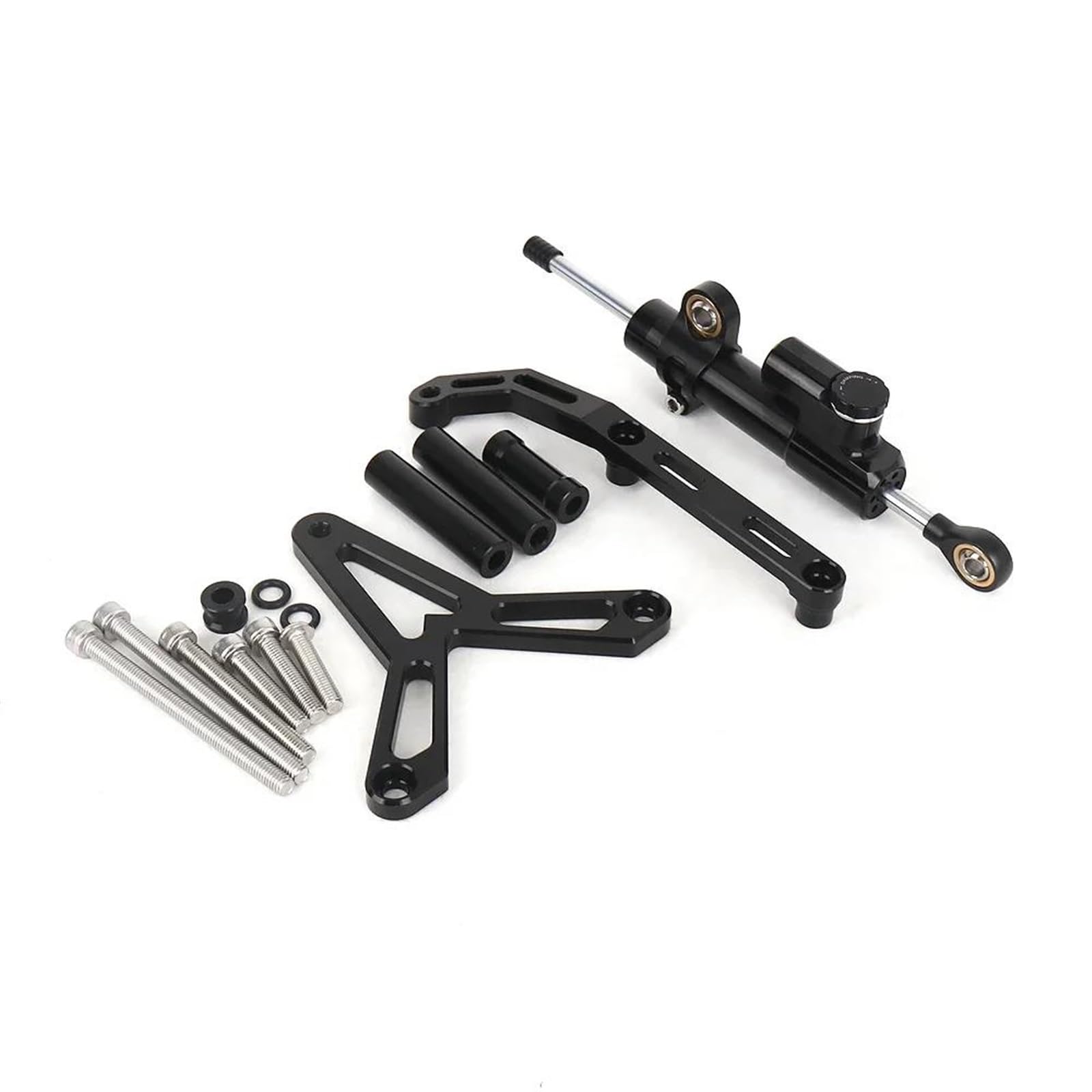 Motorrad Titan Lineal Für Tracer 9 GT Für Tracer9 2021 2022 2023 Lenkung Dämpfer Stabilisator Halterung Kit(Black set) von OJNHSFVPO