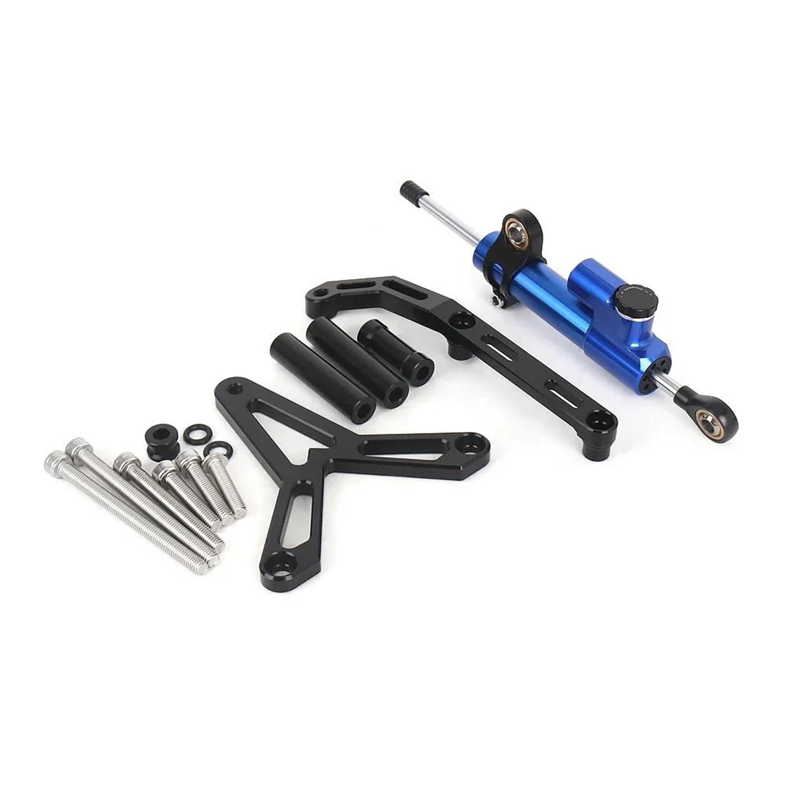 Motorrad Titan Lineal Für Tracer 9 GT Für Tracer9 2021 2022 2023 Lenkung Dämpfer Stabilisator Halterung Kit(Blue Black set) von OJNHSFVPO