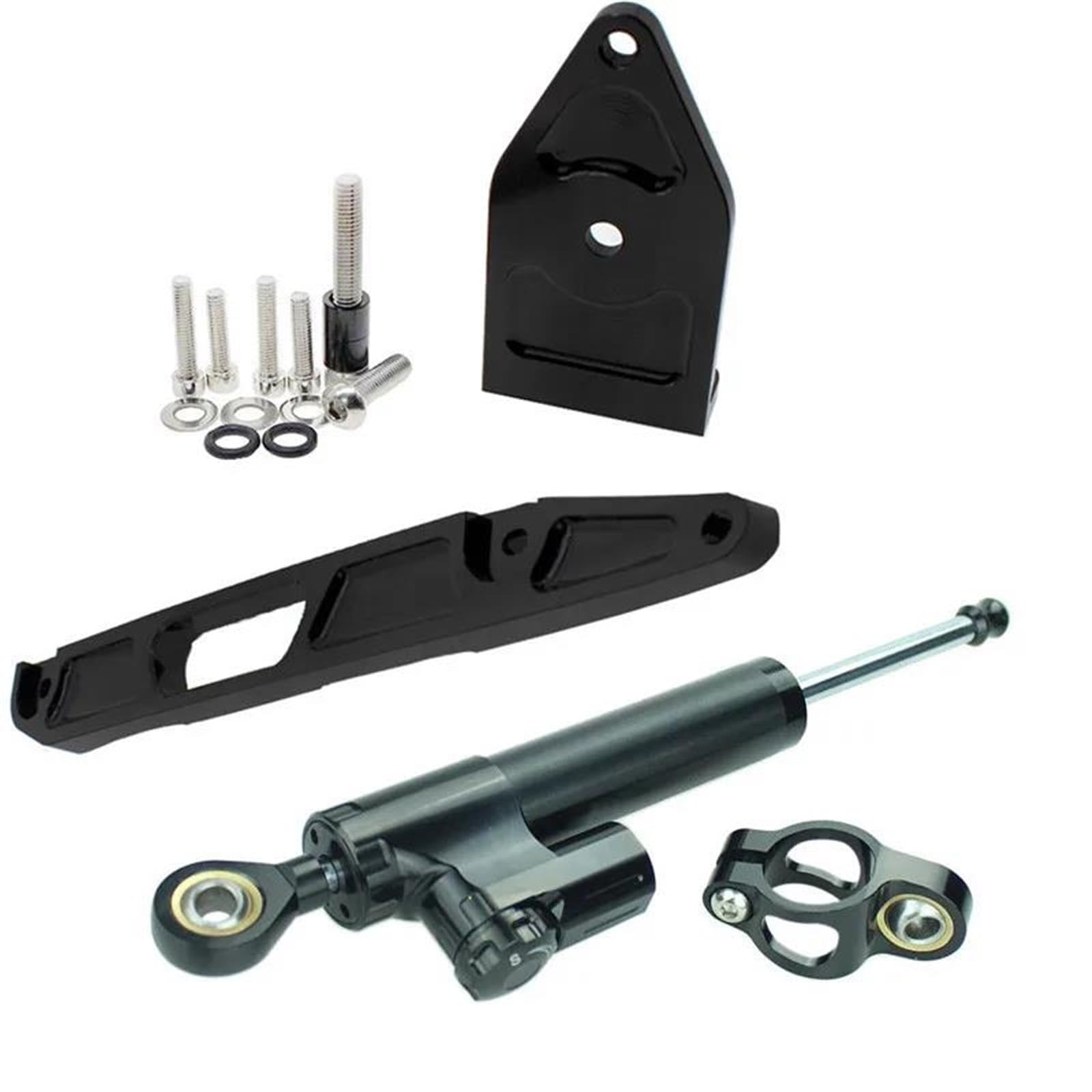 Motorrad Titan Lineal Für XJR1300 XJR 1300 1998-2015 2003 2004 2005 2006 Fiber Carbon Lenkung Dämpfer Stabilisator Halterung Unterstützung Montage Kit(Gray Black set) von OJNHSFVPO