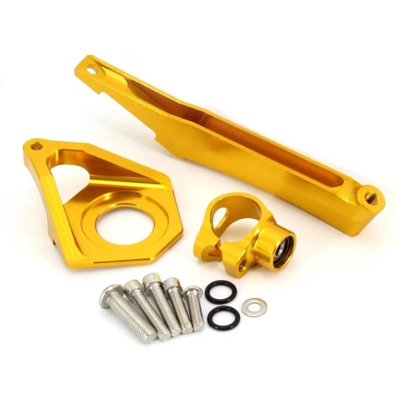 Motorrad Titan Lineal Für YZF600 YZF R6 2003 2004 2005 Lenkung Stabilisieren Dämpfer Halterung Mount Kit(Only Bracket Gold) von OJNHSFVPO