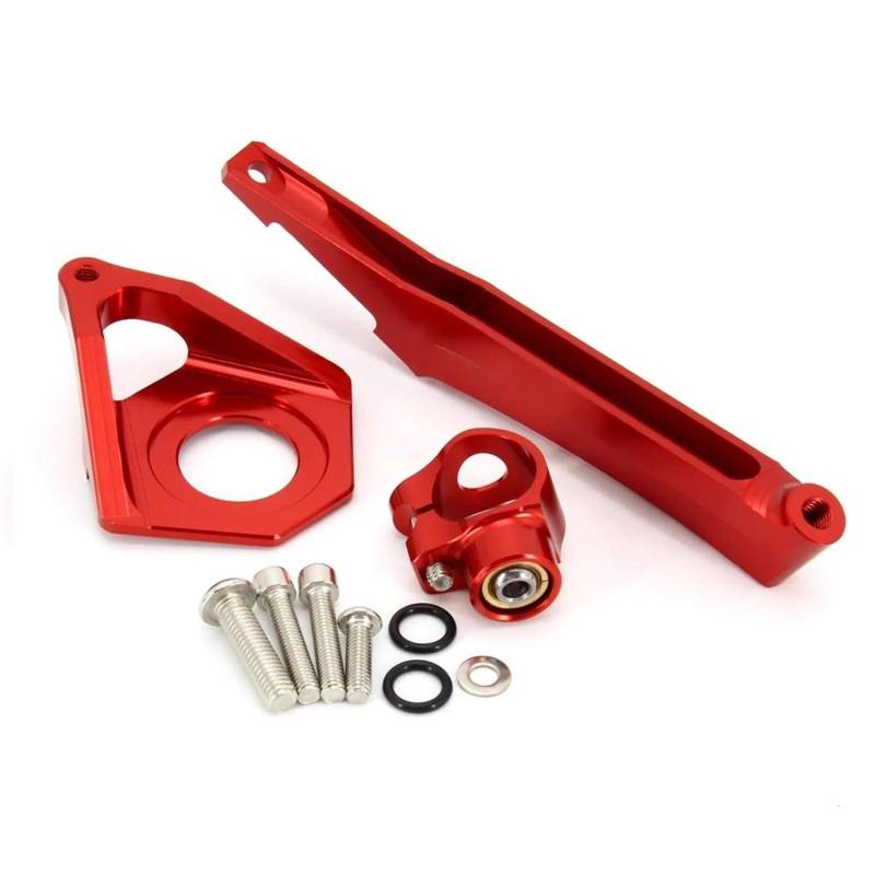 Motorrad Titan Lineal Für YZF600 YZF R6 2003 2004 2005 Lenkung Stabilisieren Dämpfer Halterung Mount Kit(Only Bracket red) von OJNHSFVPO