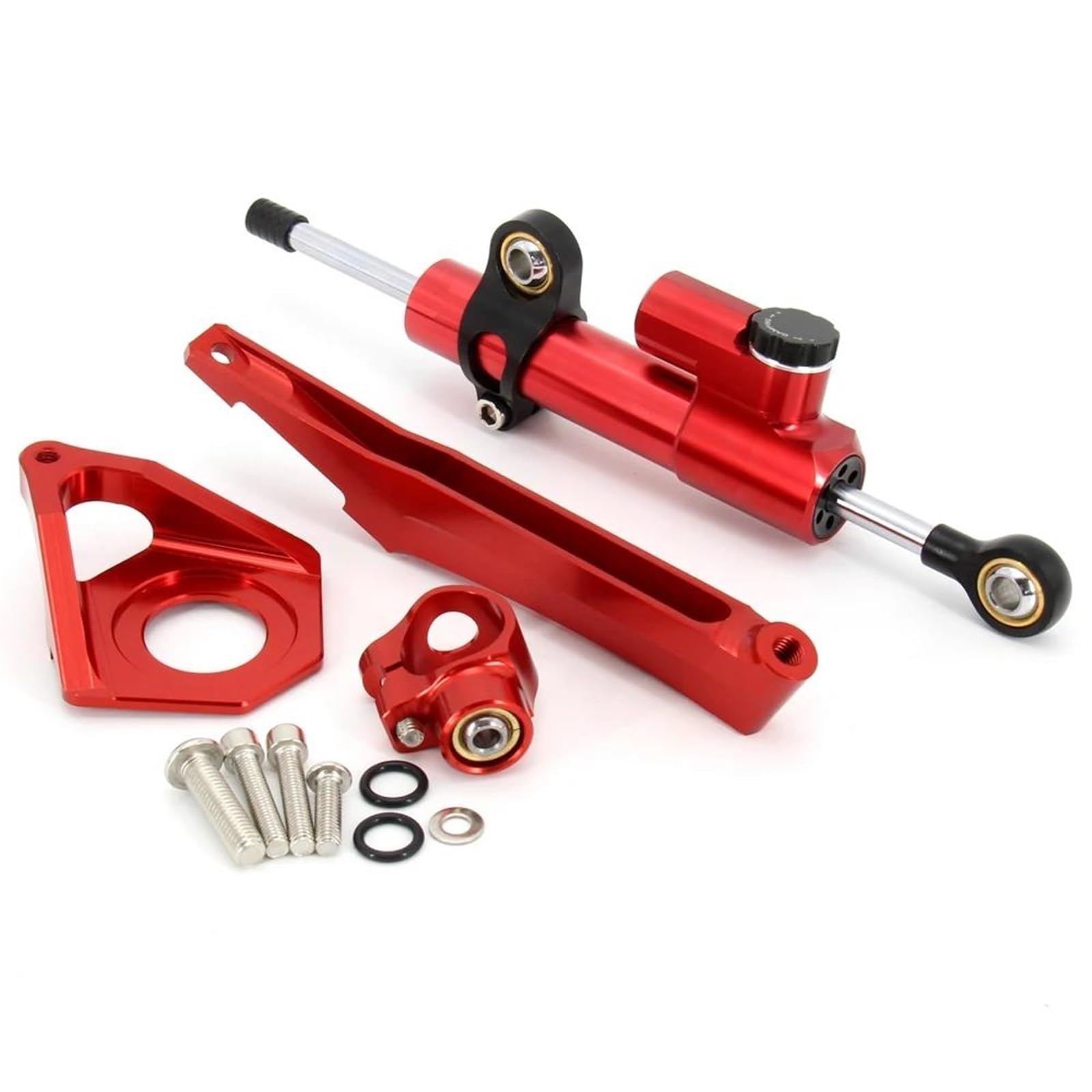 Motorrad Titan Lineal Für YZF600 YZF R6 2003 2004 2005 Lenkung Stabilisieren Dämpfer Halterung Mount Kit(Red set) von OJNHSFVPO