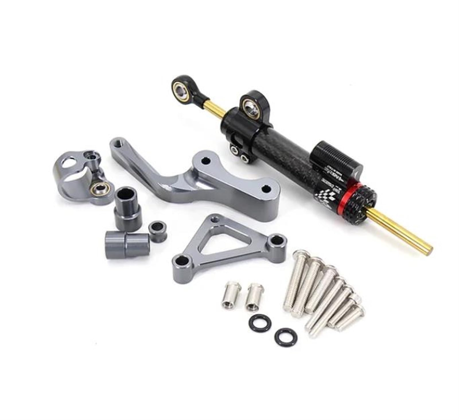 Motorrad Titan Lineal Motorrad Lenkung Dämpfer Stabilisator Montage Halterung Unterstützung Kit Für Ducati Monster 696 795 796 2008 2009 2010 2011 2012-UP(Gray Black) von OJNHSFVPO