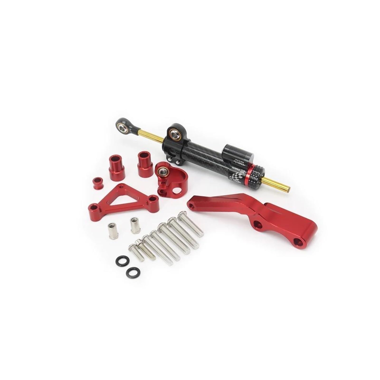 Motorrad Titan Lineal Motorrad Modifizierte Lenkungsdämpfer-Stabilisator-Montagehalterung Für Ducati Monster 696 795 796 2008 2009 2010 2011 2012 2013-up(Rood) von OJNHSFVPO