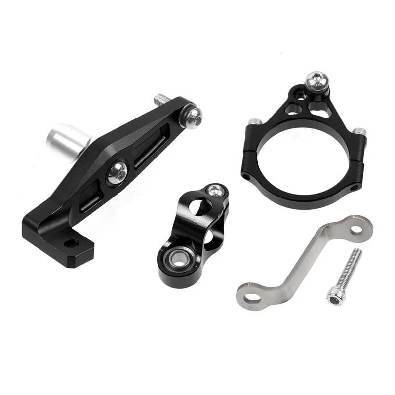 Motorrad Titan Lineal Stabilisierte Sicherheitssteuerung Motorrad-Lenkungsdämpferhalterung Stabilisator Für Yama-ha Mt09 Mt 09 Sp 2021 2022 2023 2024(Fixed Bracket Black) von OJNHSFVPO