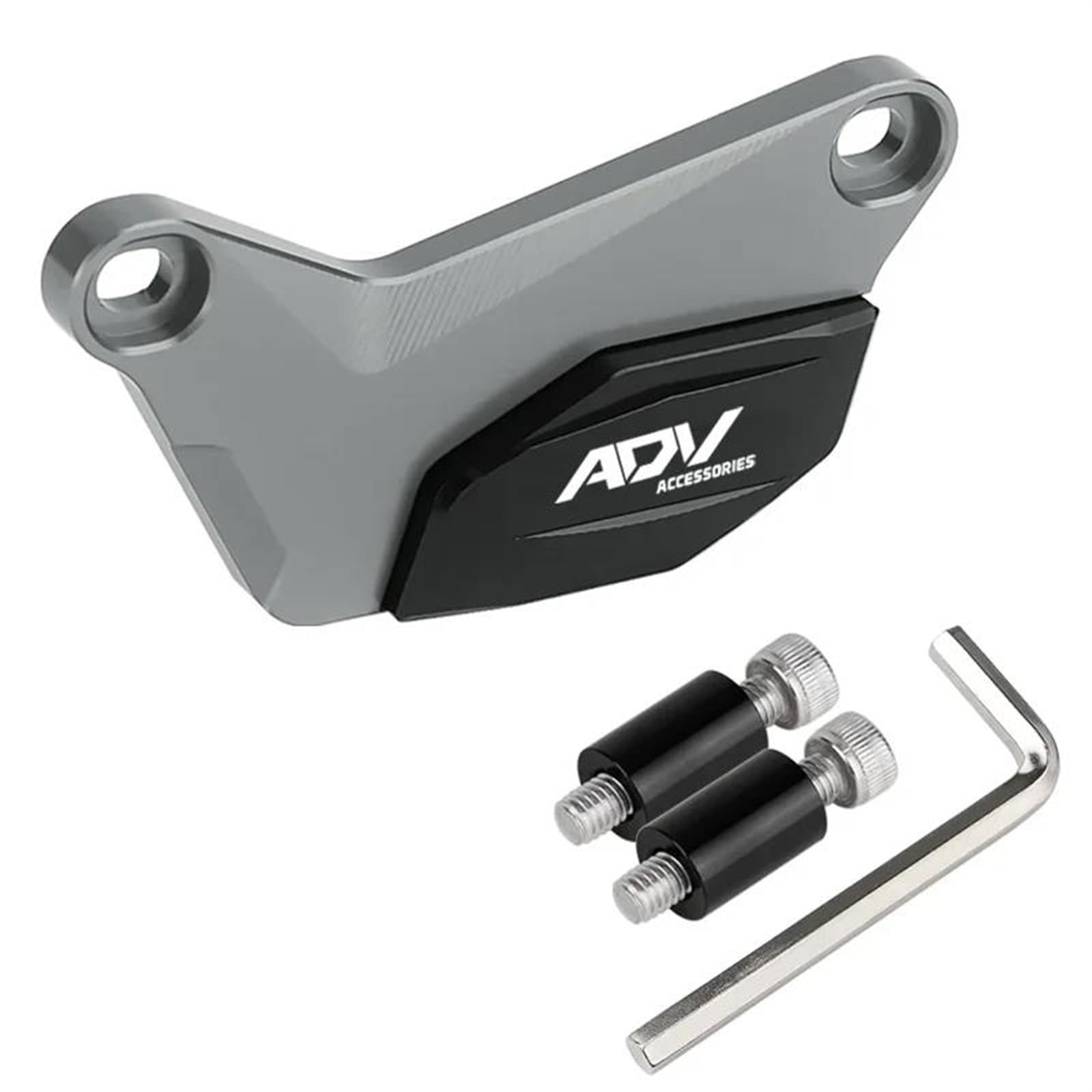 Motorrad Zubehör Motorrad Unterbodenschutz Fallschutzabdeckung Für ADV160 ADV 160 Getriebe Fallschutz Crash Slider Zubehör(Titanium) von OJNHSFVPO