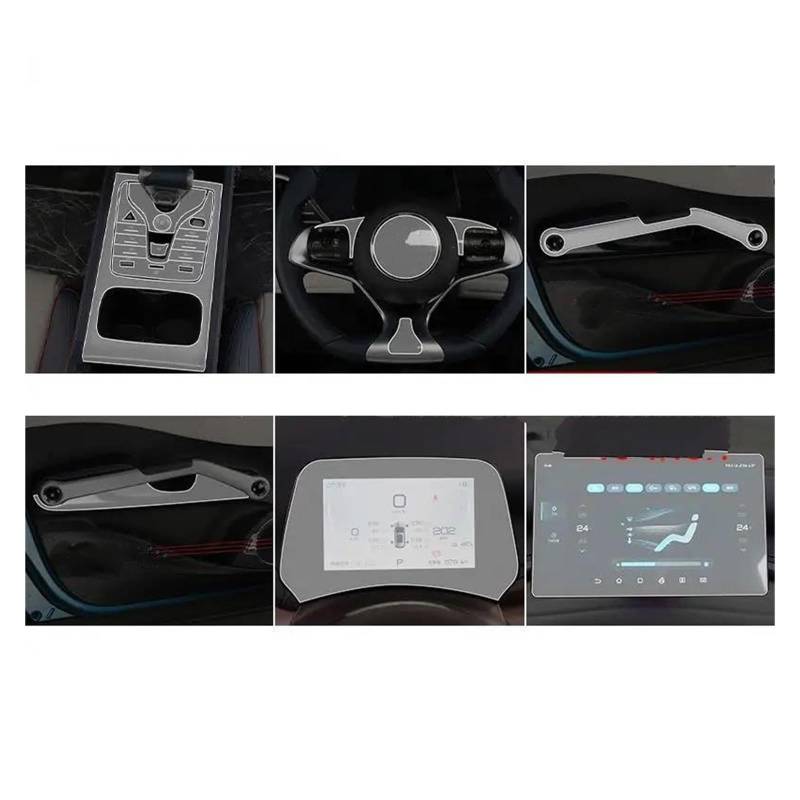 Auto Navi Folie Für BYD Für Atto 3 Yuan Plus 2022 2023 Auto Interior Center Konsole Transparente TPU Schutz Film Anti-scratc Film Zubehör Auto Displayschutzfolie(15.6 Full Set) von OJTEMHBH