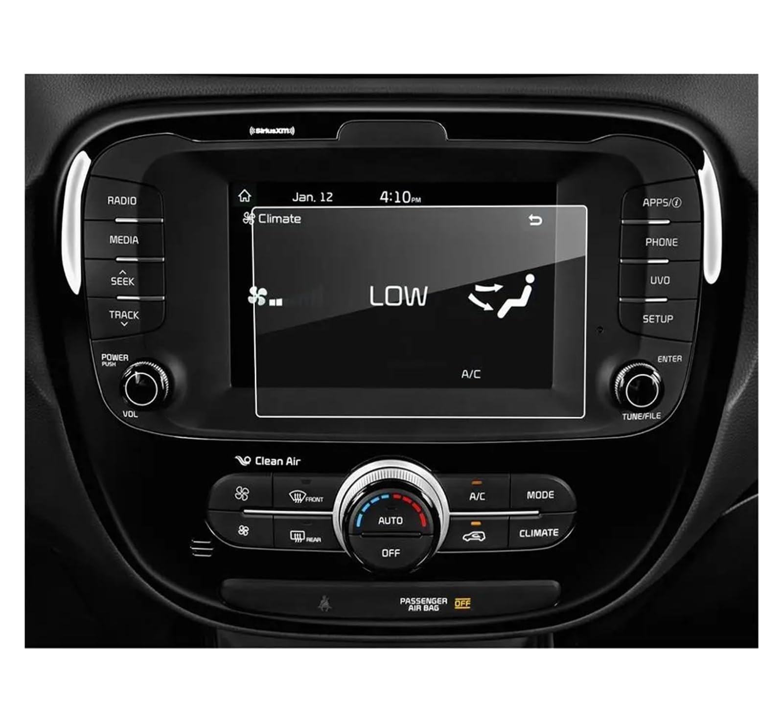 Auto Navi Folie Für Kia Für Soul 8 Zoll 2014 2015 2016 2017 2018 Screen Protector Auto Navigation Display Bildschirm Auto Innen Schützen Zubehör Auto Displayschutzfolie(7 inch) von OJTEMHBH