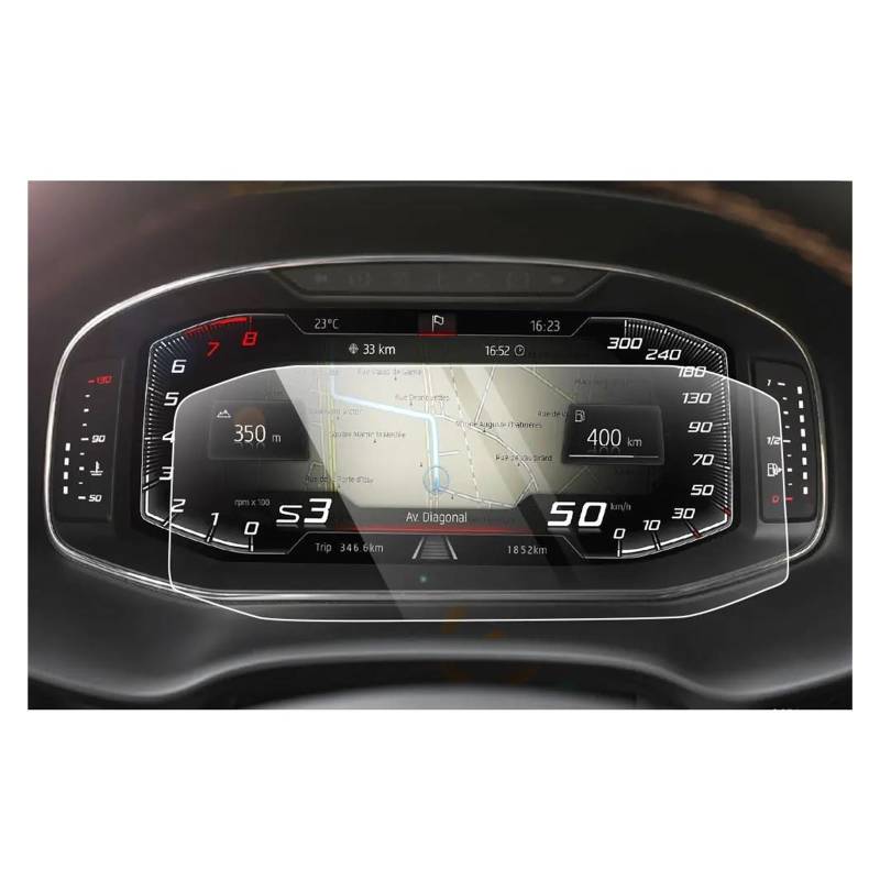 Auto Navi Folie Für Seat Für Cupra Ateca/Tarraco/Arona/Ibiza 2019-2022 10,25 Zoll Auto LCD Instrument Display Gehärtetem Glas Screen Protector Film Auto Displayschutzfolie von OJTEMHBH