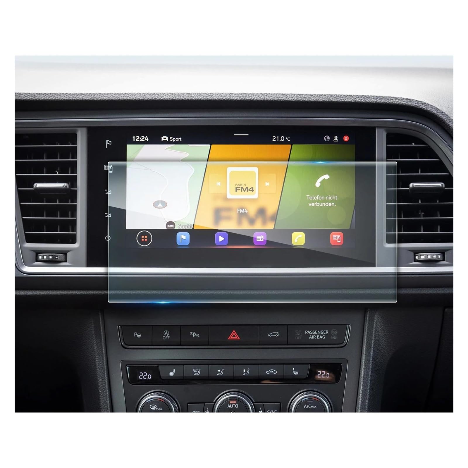 Auto Navi Folie Für Sitz Für Ateca 2021 2022 2023 9,2-Zoll GPS Navigation Touch Display Auto Zubehör Auto Screen Protector Auto Displayschutzfolie von OJTEMHBH