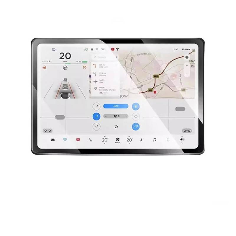 Auto Navi Folie Für Tesla Für Modell 3 Y Highland 2024 Hinten Reihe Center Control Touch Screen Schutz Film Gehärtetem Glas Film Schutz Auto Displayschutzfolie(for Center Display) von OJTEMHBH