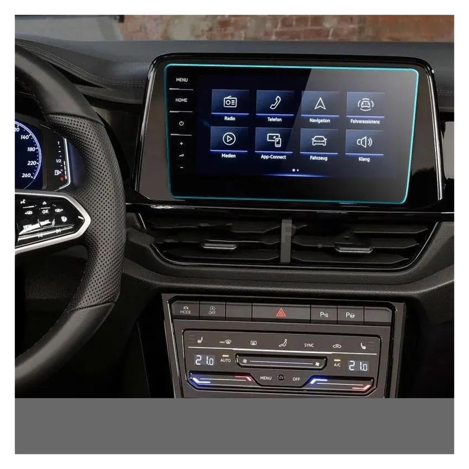 Auto Navi Folie Für VW Für T-ROC 2022 8 Zoll 9,2 Zoll Auto GPS Navigation Display-schutzfolie Aufkleber Gehärtetes Glas Screen Protector Auto Displayschutzfolie(GPS 9.2 inch) von OJTEMHBH