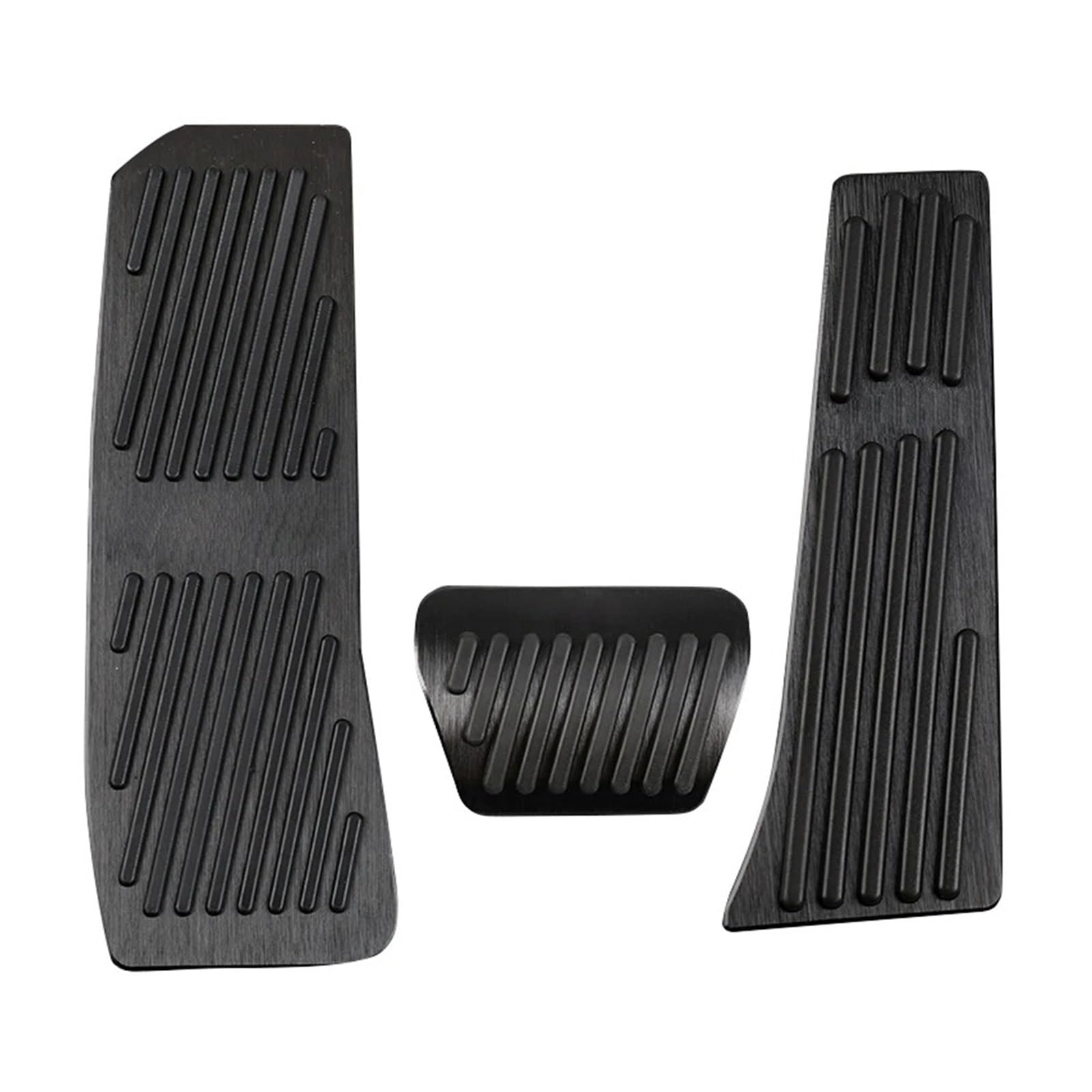 Auto Pedal Pad Kit Für 5 6 Serie G30 G31 G32 G38 GT 2018-2022 Aluminium Auto Gaspedal Kraftstoff Bremspedale Fußstütze Pedal Abdeckung rutschfeste Pads Pedalbelag Gummi(at 3PCS Black) von OJTEMHBH