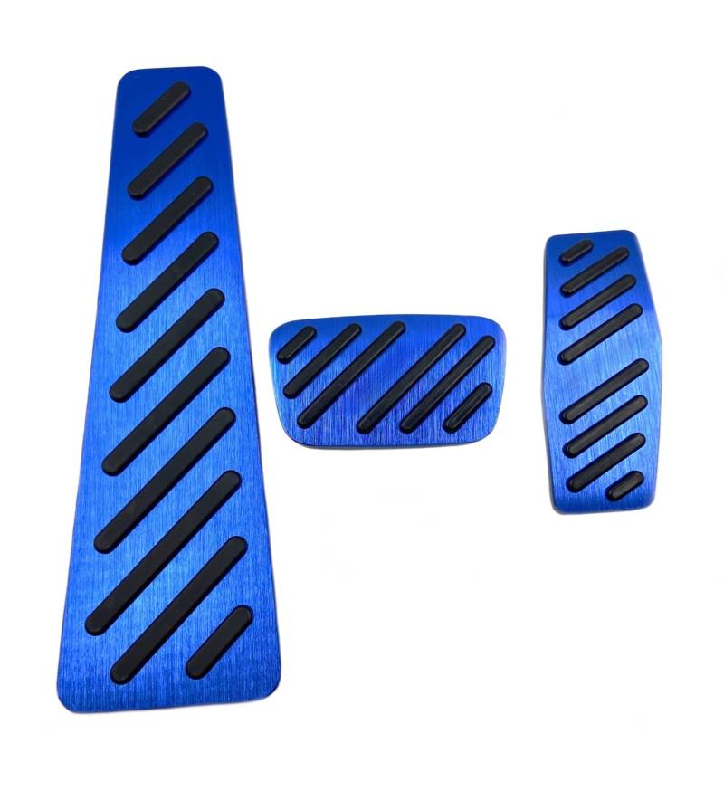 Auto Pedal Pad Kit Für Cadillac Für Lyriq 2022 2023 Auto Fuß Pedale Gas Beschleuniger Bremse Edelstahl Nicht-Slip Kein Bohren Pedal Pads Auto-Styling Pedalbelag Gummi(3 pcs C) von OJTEMHBH