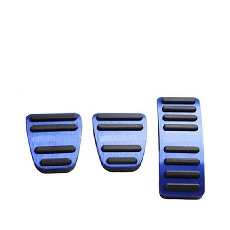 Auto Pedal Pad Kit Für Chery Jetour X70 Plus 2021 2022 2023 Aluminium Auto Kraftstoff Beschleuniger Bremse Kupplung Pedal Abdeckung Nicht Slip Pads Fall Zubehör Pedalbelag Gummi(MT Blue) von OJTEMHBH