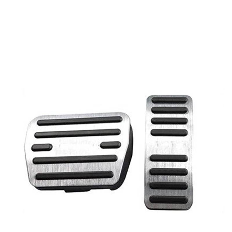 Auto Pedal Pad Kit Für Chery Tiggo 7 Pro Plus 2016-2021 2022 2023 Aluminium Auto Kraftstoff Beschleuniger Bremse Kupplung Pedal Abdeckung Non Slip Pads Fall Zubehör Pedalbelag Gummi(at Silver) von OJTEMHBH