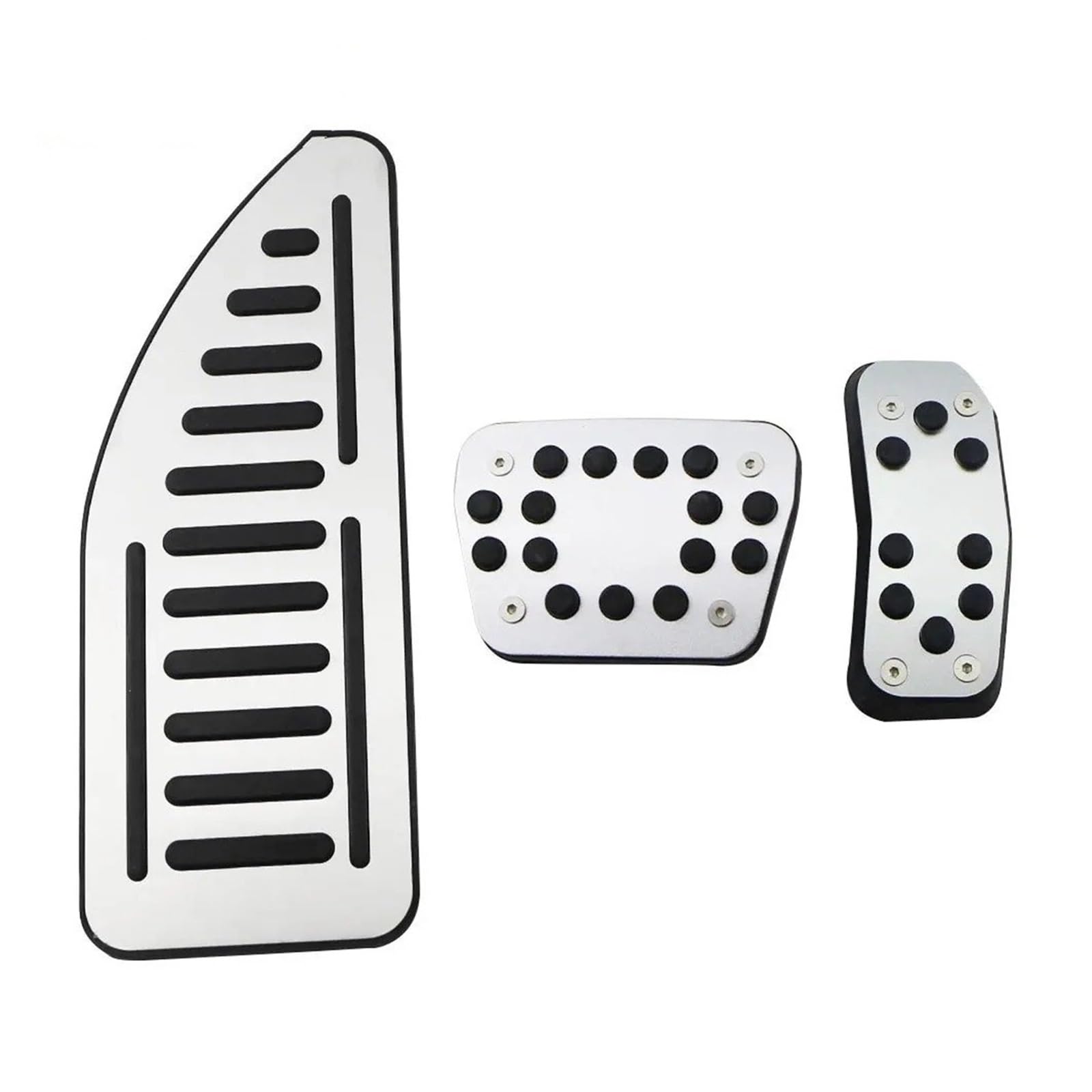 Auto Pedal Pad Kit Für Ford Für Fiesta MK7 2009-2017 Für Ecosport 2012-2017 Gas Bremspedal Abdeckung Edelstahl Auto Pedale Zubehör Pedalbelag Gummi(Pedal at with Rest) von OJTEMHBH