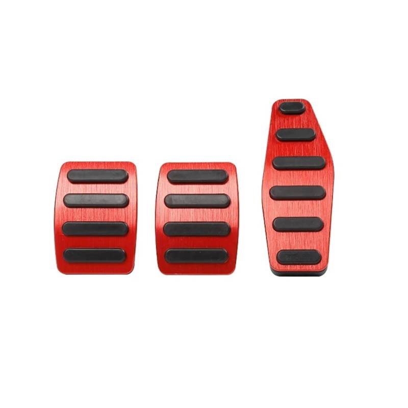 Auto Pedal Pad Kit Für Suzuki Für Jimny Für Sierra JB64 JB74 2019 2020 2021 2022 Auto Fußstütze Pedal Beschleuniger Kraftstoff Bremspedale Abdeckung Anti-Slip Pads Pedalbelag Gummi(MT 3pcs Red) von OJTEMHBH