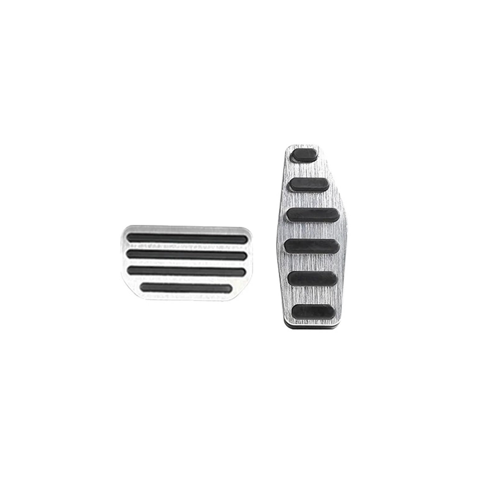 Auto Pedal Pad Kit Für Suzuki Für Jimny Für Sierra JB64 JB74 2019 2020 2021 2022 Auto Fußstütze Pedal Beschleuniger Kraftstoff Bremspedale Abdeckung Anti-Slip Pads Pedalbelag Gummi(at 2pcs Silver) von OJTEMHBH