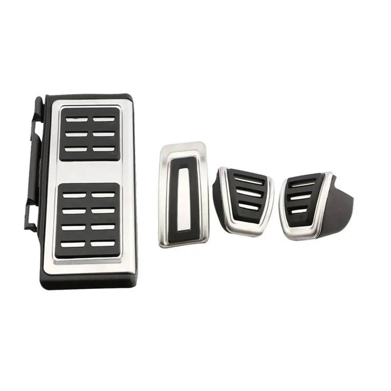 Auto Pedal Pad Kit Für VW Für Golf 7 8 Für GTI MK7 Für Lamando Für Polo A05 Für Passat B8 2000-2022 Edelstahl Pedal Abdeckung Pedalbelag Gummi(MT with Rest) von OJTEMHBH