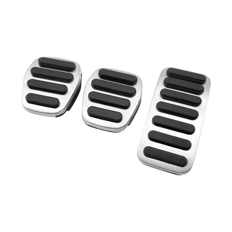 Auto Pedal Pad Kit Für Volvo Für S40 V40 C30 XC30 Edelstahl Auto Fußstütze Pedal Beschleuniger Kraftstoff Bremspedale Abdeckung Non Slip Pad Fall Zubehör Pedalbelag Gummi(MT 3pcs) von OJTEMHBH