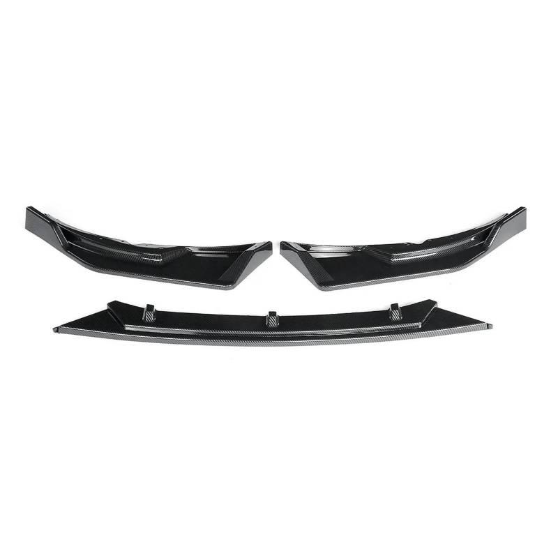 Frontstoßstange Spoiler Für Jaguar Für XE 2020-2021 Schwarz/Carbon Fiber Auto Front Stoßstange Spoiler Lip Protector Kinn Splitter Deflektor Lip Guard Trim Auto Frontlippe Spoiler(Carbon Fiber Look) von OJTEMHBH