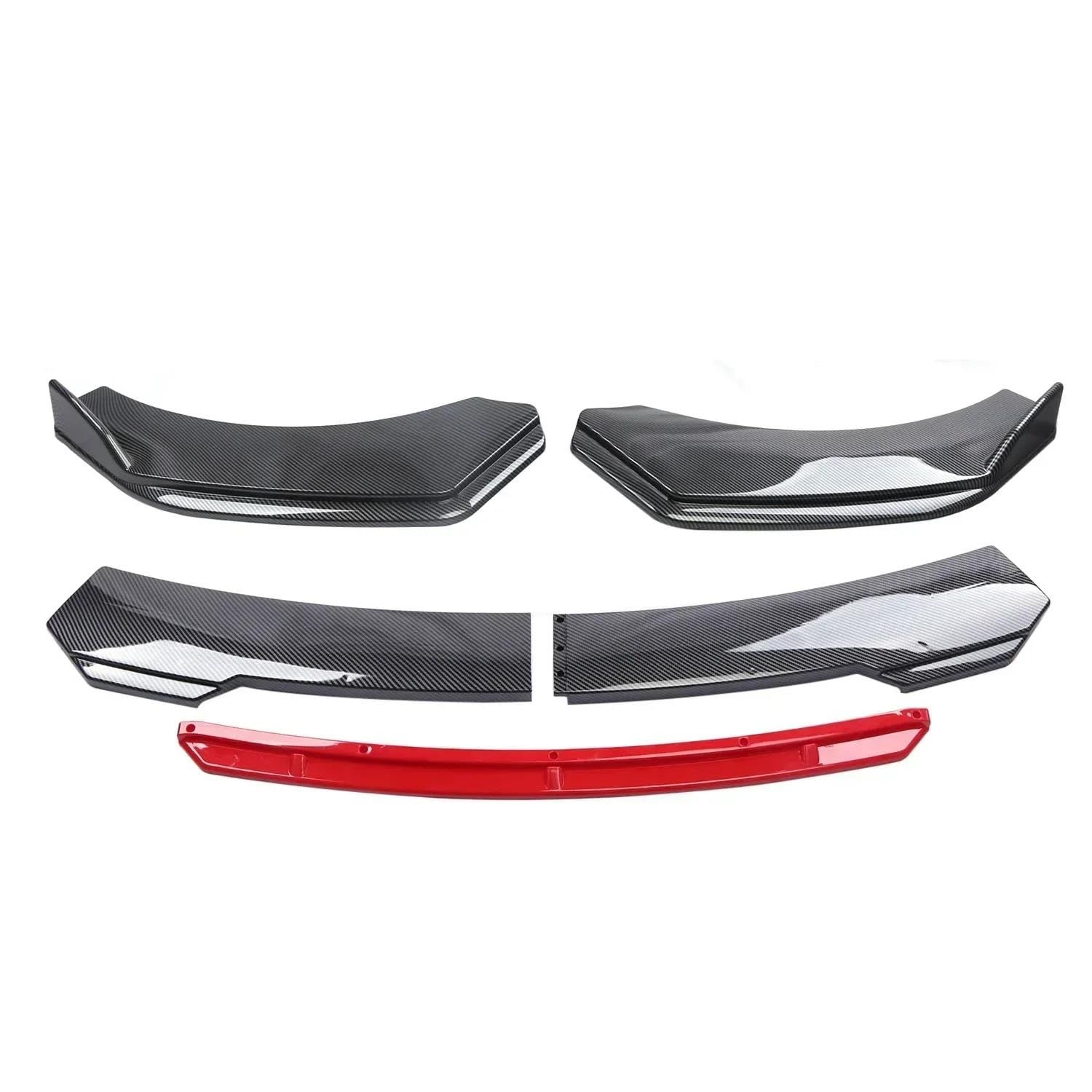 Frontstoßstange Spoiler Für Toyota Für Corolla Auto Vorderen Körper Stoßstange Spolier Lippe Kinn Diffusor Splitter Air Dam Kit Protector Schutz Abdeckungen Auto Frontlippe Spoiler(Carbon Fiber Red) von OJTEMHBH