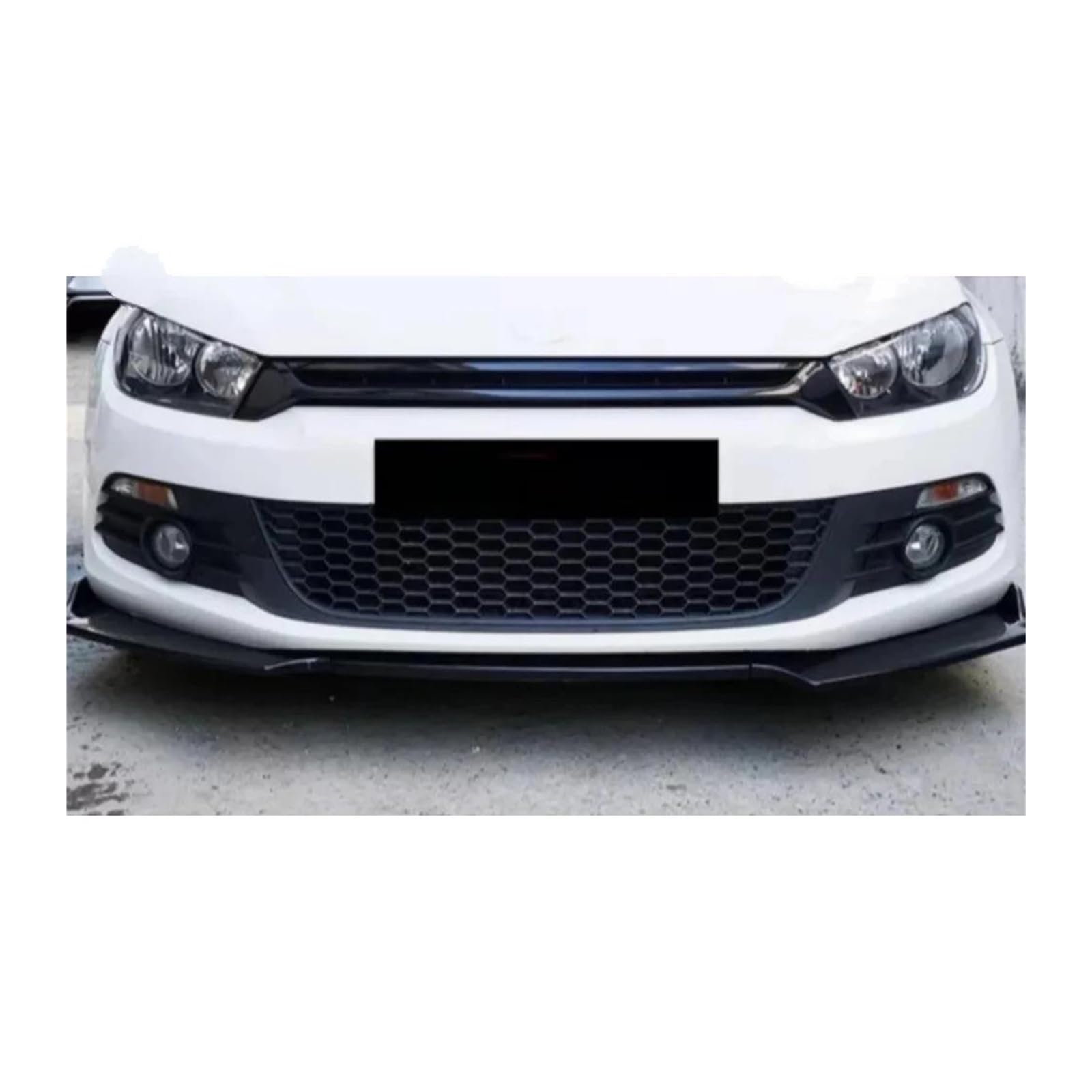 Frontstoßstange Spoiler Für VW Für Scirocco 2014-2023 Body Kit Autozubehör Spoiler Splitter Diffusor Sport Stoßstange 3 Stück Frontstoßstange Lippe Auto Frontlippe Spoiler(Schwarz) von OJTEMHBH