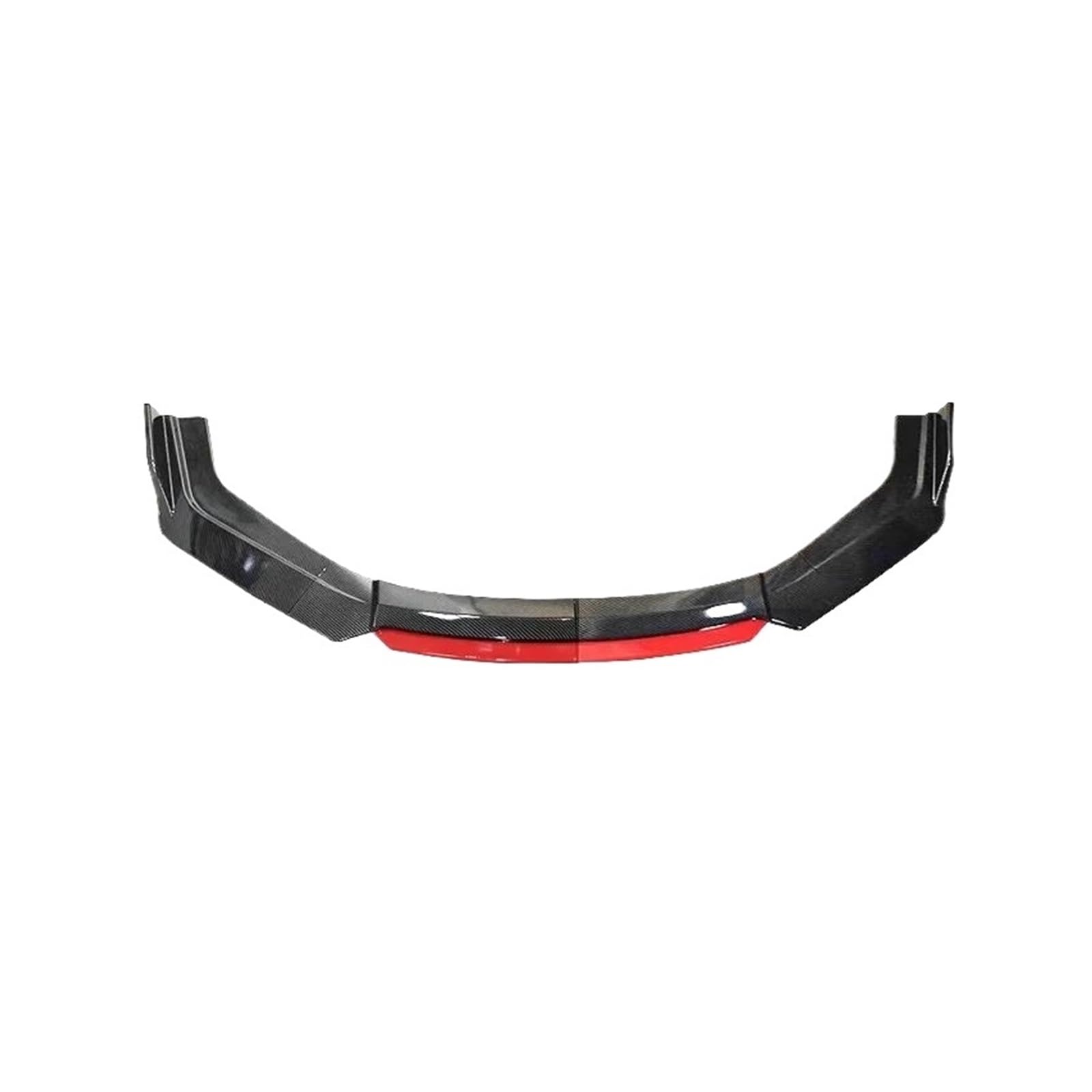 Frontstoßstange Spoiler Sport Style Modifikation Zubehör Universal Splitter ABS Material Lippe Auf Stoßstange Automotive Allgemeine Frontschaufel Frontstoßstange Auto Frontlippe Spoiler(Carbon Red) von OJTEMHBH