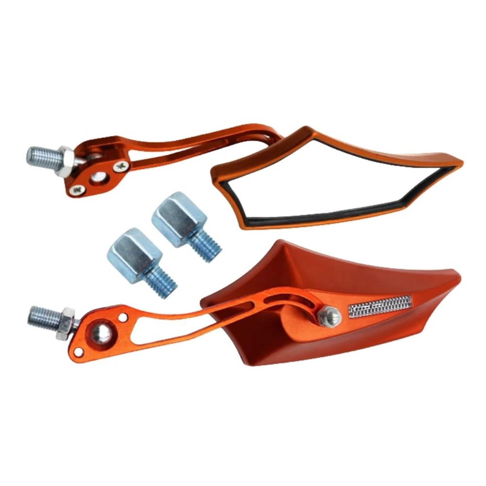 Motorrad Spiegel CNC Motorrad Rückspiegel Pedal Elektrische Motorrad Universal Spiegel Modifikation Zubehör Rückspiegel Seitenspiegel(Orange) von OJTEMHBH