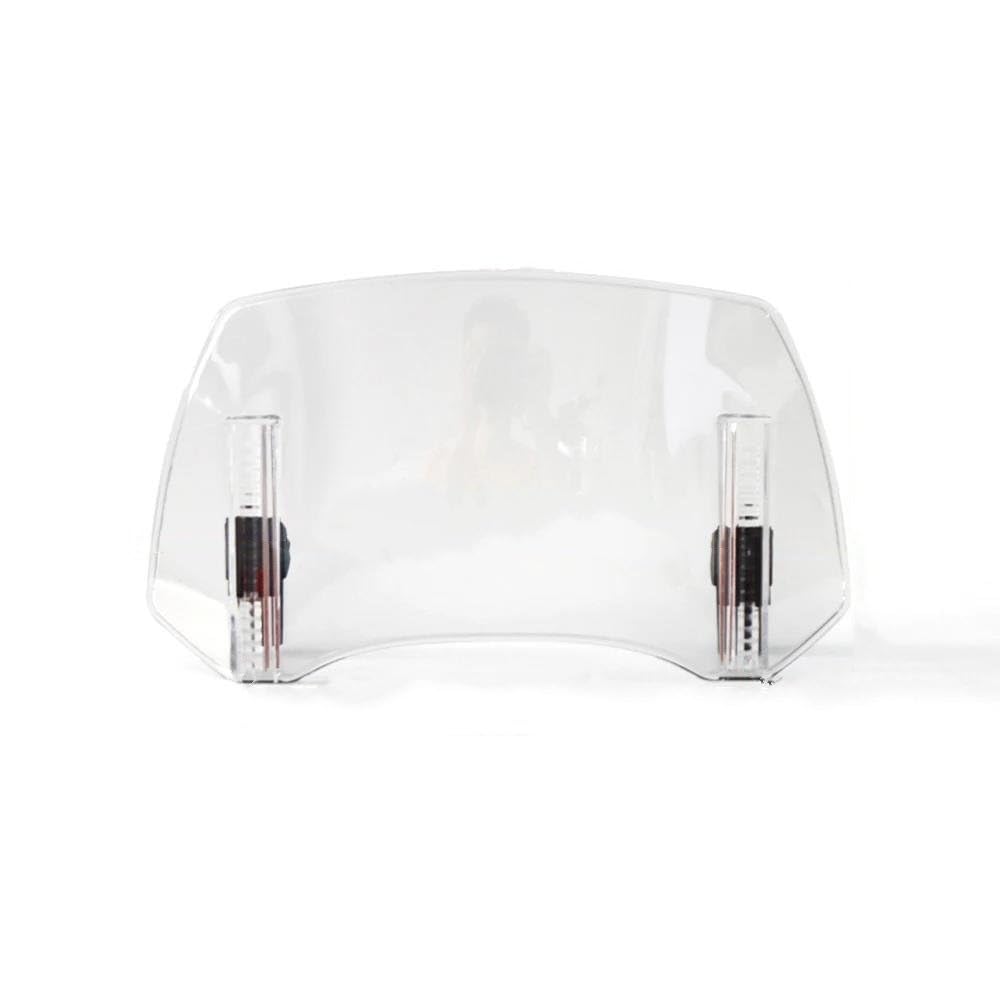 Motorrad Windschutzscheibe Für Kawasaki Für Suzuki Universal Motorrad Windschutzscheibe Verlängerung Einstellbare Spoiler Clamp-On Windschutzscheibe Deflektor Windabweiser Motorrad(B Transparent) von OJTEMHBH