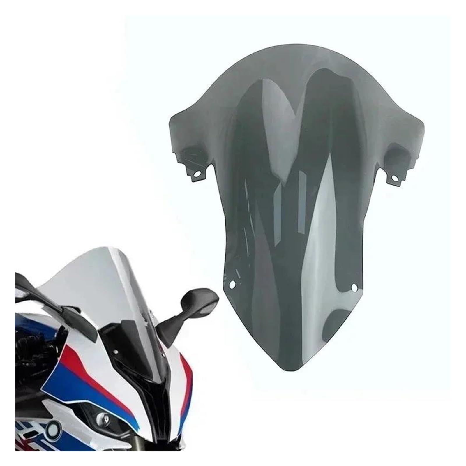 Motorrad Windschutzscheibe Für M1000RR Für S1000RR 2019 2020 2021 Motorrad Windschutz Windschutz Abdeckung Spoiler Für S 1000 RR 2021 Windabweiser Schutz Windabweiser Motorrad(Gray) von OJTEMHBH