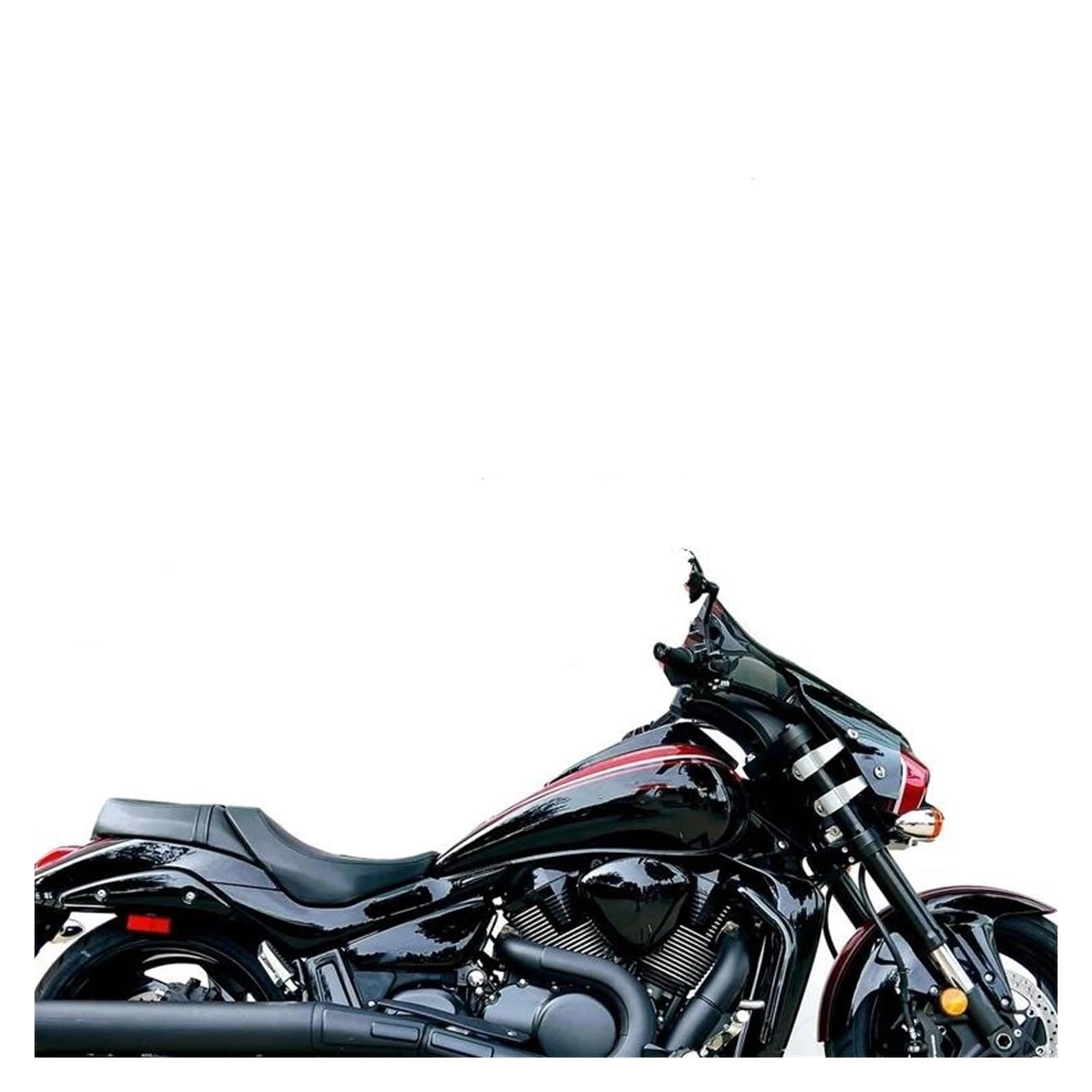 Motorrad Windschutzscheibe Für Suzuki Boulevard Für M50 Für M90 Für M1800R VZR Boss Für M109 Für M109R Windschutzscheibe Front Verkleidung Wind Schild Spoiler Deflektor Windabweiser Motorrad(Sliver br von OJTEMHBH