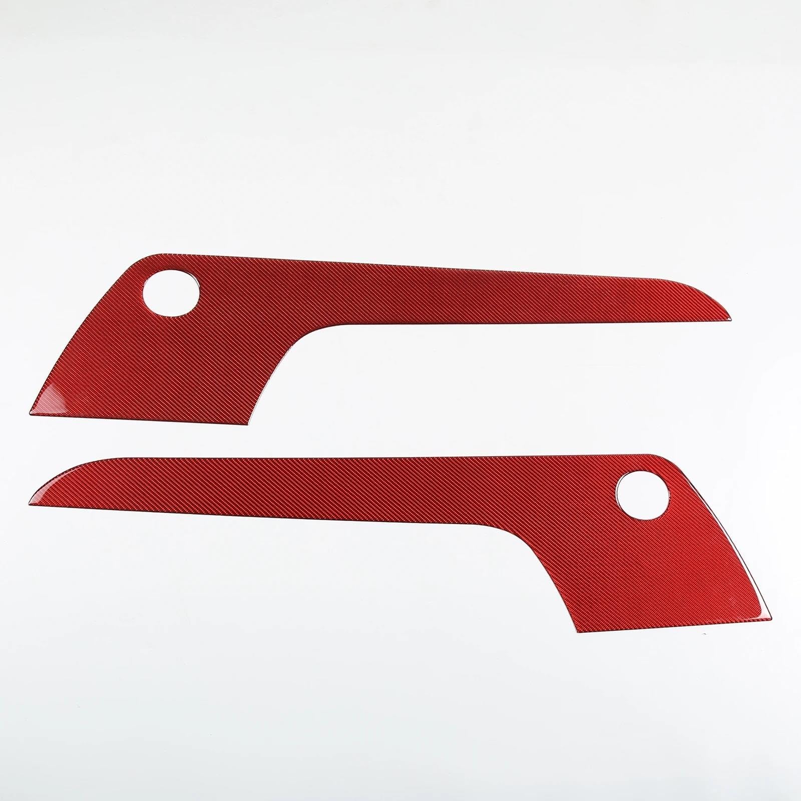 Verkleidung der Konsolenverkleidung Für Chevrolet Für Corvette C6 2005-2013 Autotürschutz Aus Weicher Kohlefaser, Anti-Kick-Schutzverkleidung, Verkleidung, Autozubehör Panel Dekoration Trim(Red Carbon von OJTEMHBH