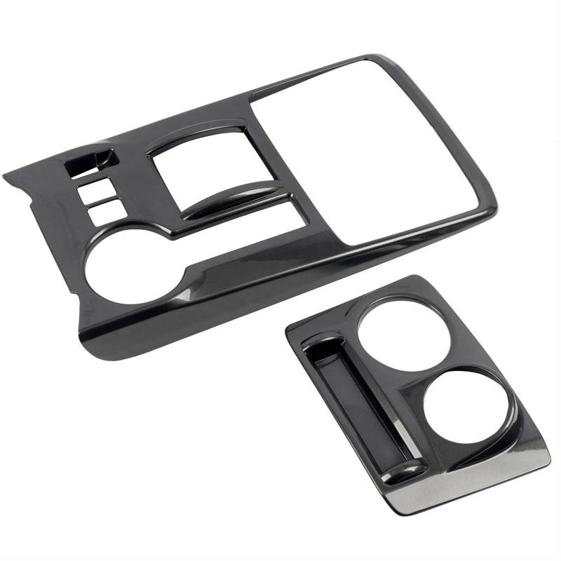 Verkleidung der Konsolenverkleidung LHD Für Toyota Für 4Runner 2010-2021 Autozubehör Metallic Schwarz Innenausstattung Mittelkonsole Schalthebelverkleidung Panel Dekoration Trim(2PCS) von OJTEMHBH